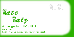 mate walz business card